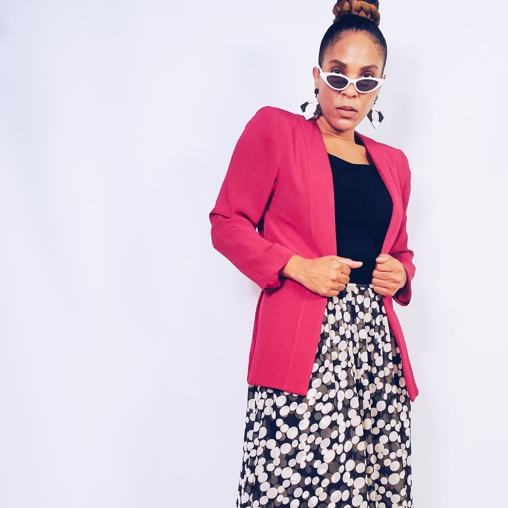 Pleated Open Jacket - Picture 2 of 7